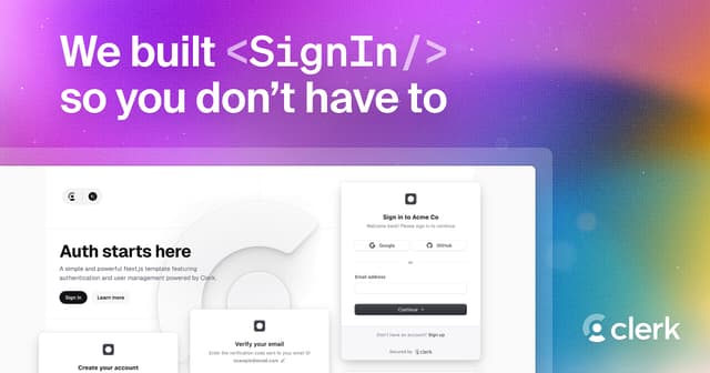 Clerk Authentication Starter
