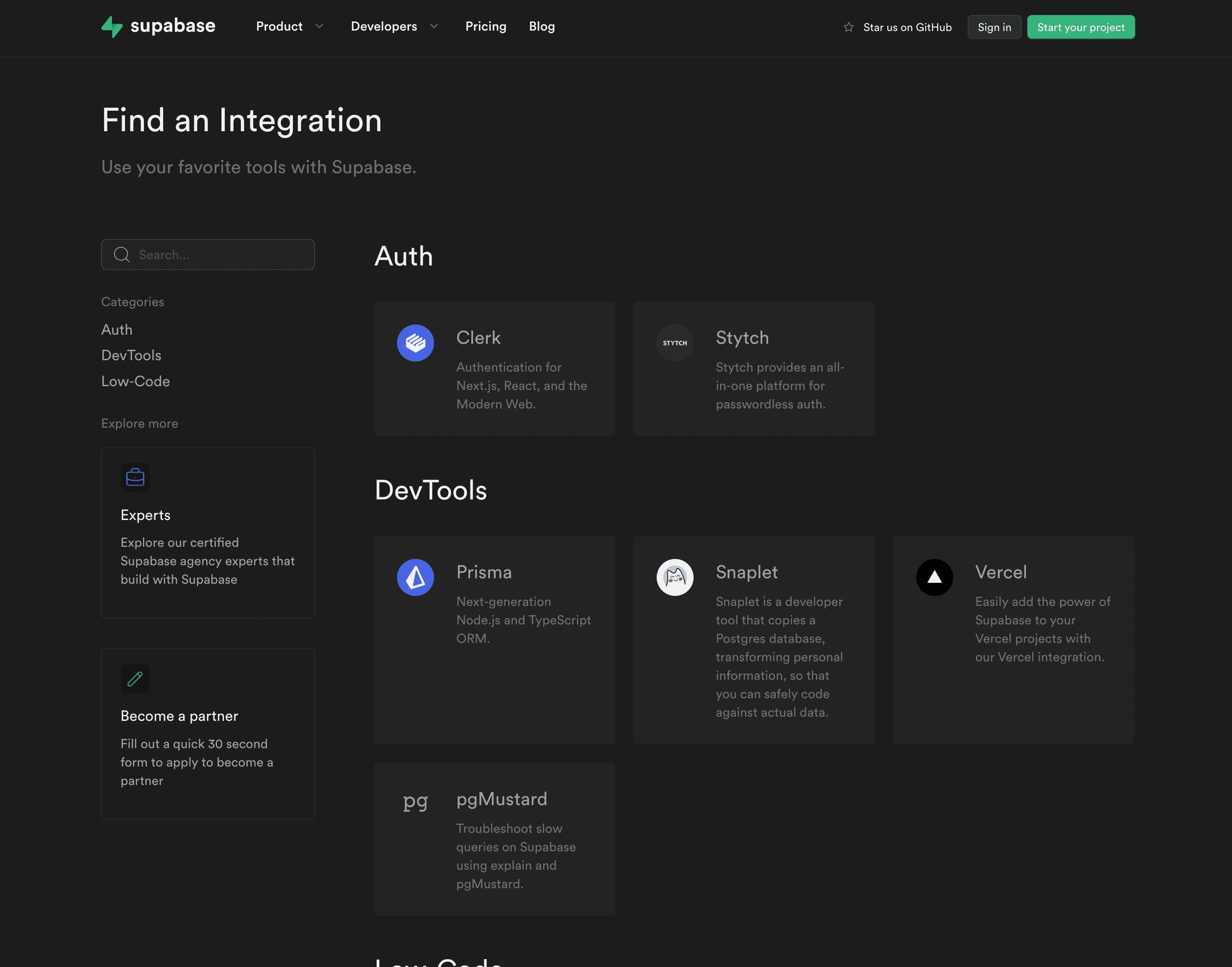 Supabase Partner Gallery