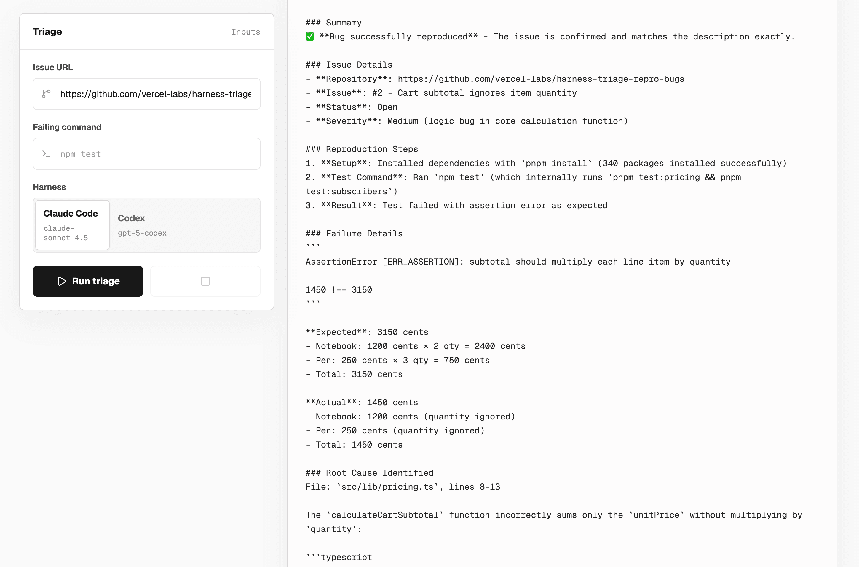 GitHub issue triage with HarnessAgent and sandbox