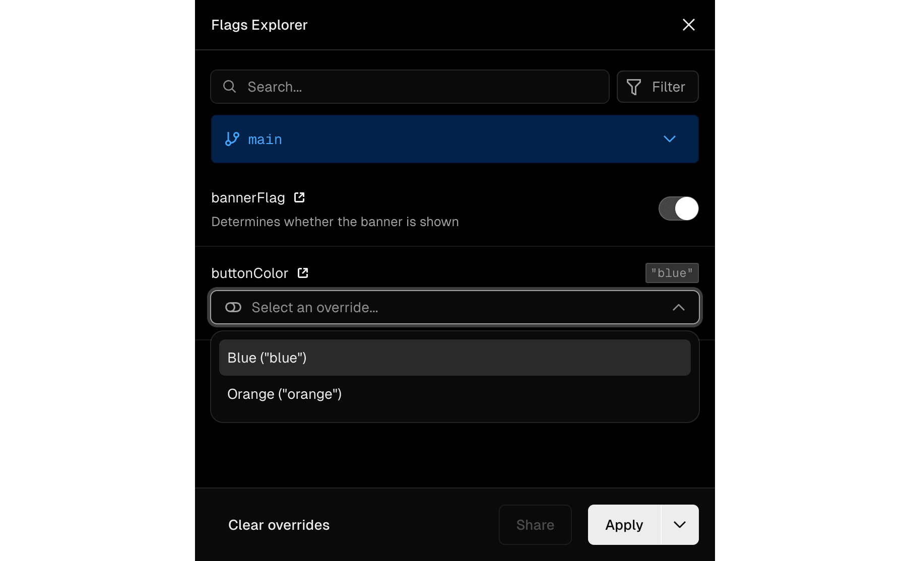 See and override your feature flags in the Vercel Toolbar with the Flags Explorer.