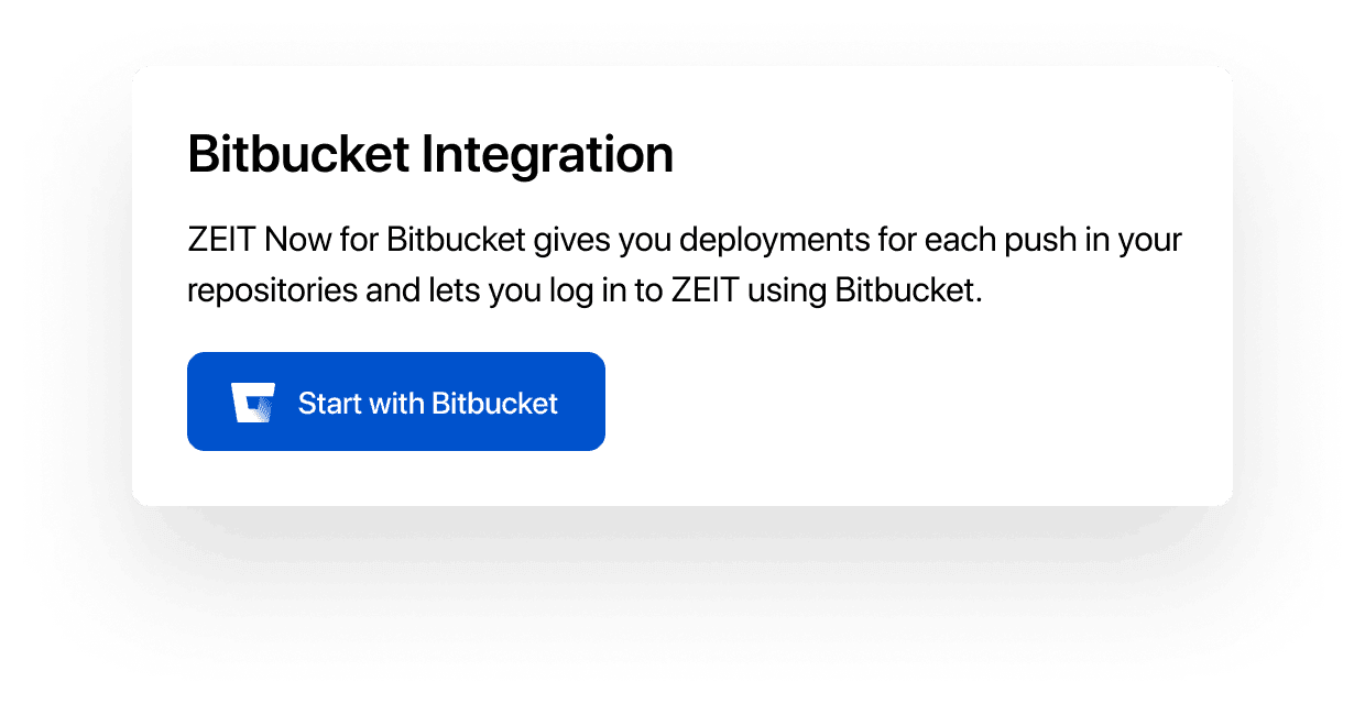 Connect your individual or team account with Bitbucket.