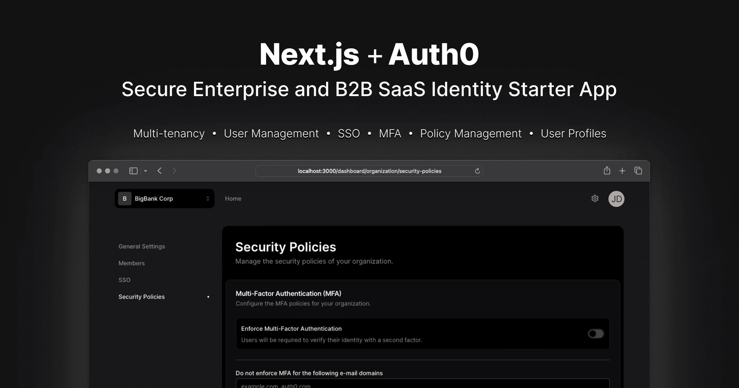 SaaStart: Auth0 + Next.js SaaS Starter Kit thumbnail