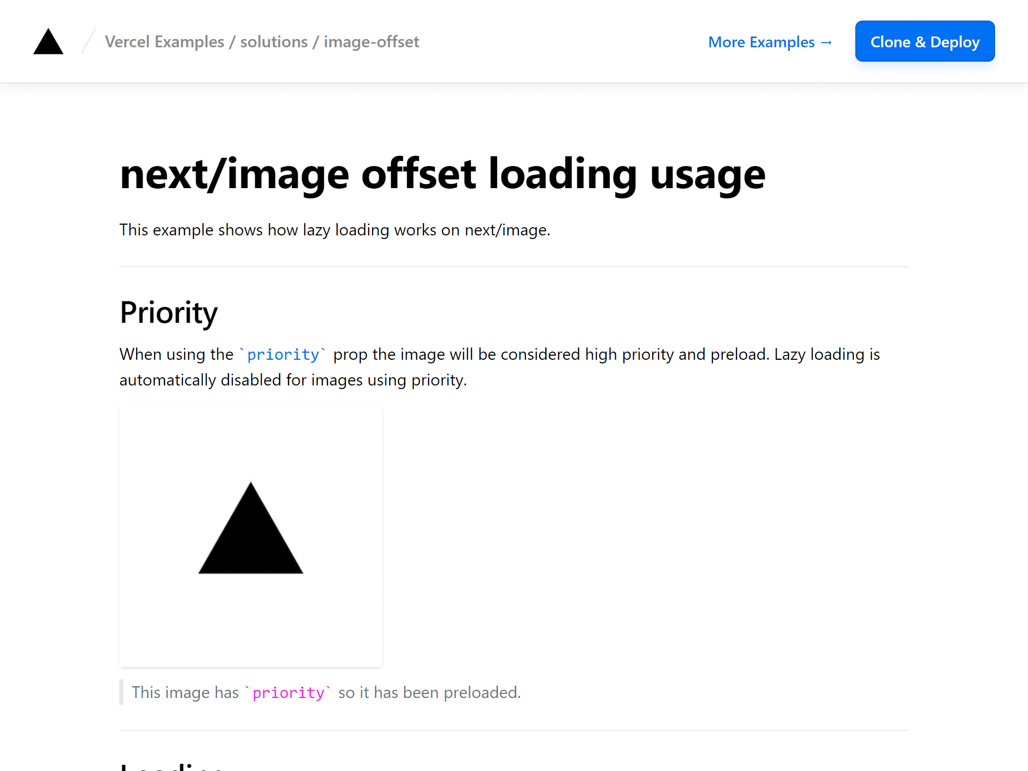 Learn how lazy loading works on next/image.