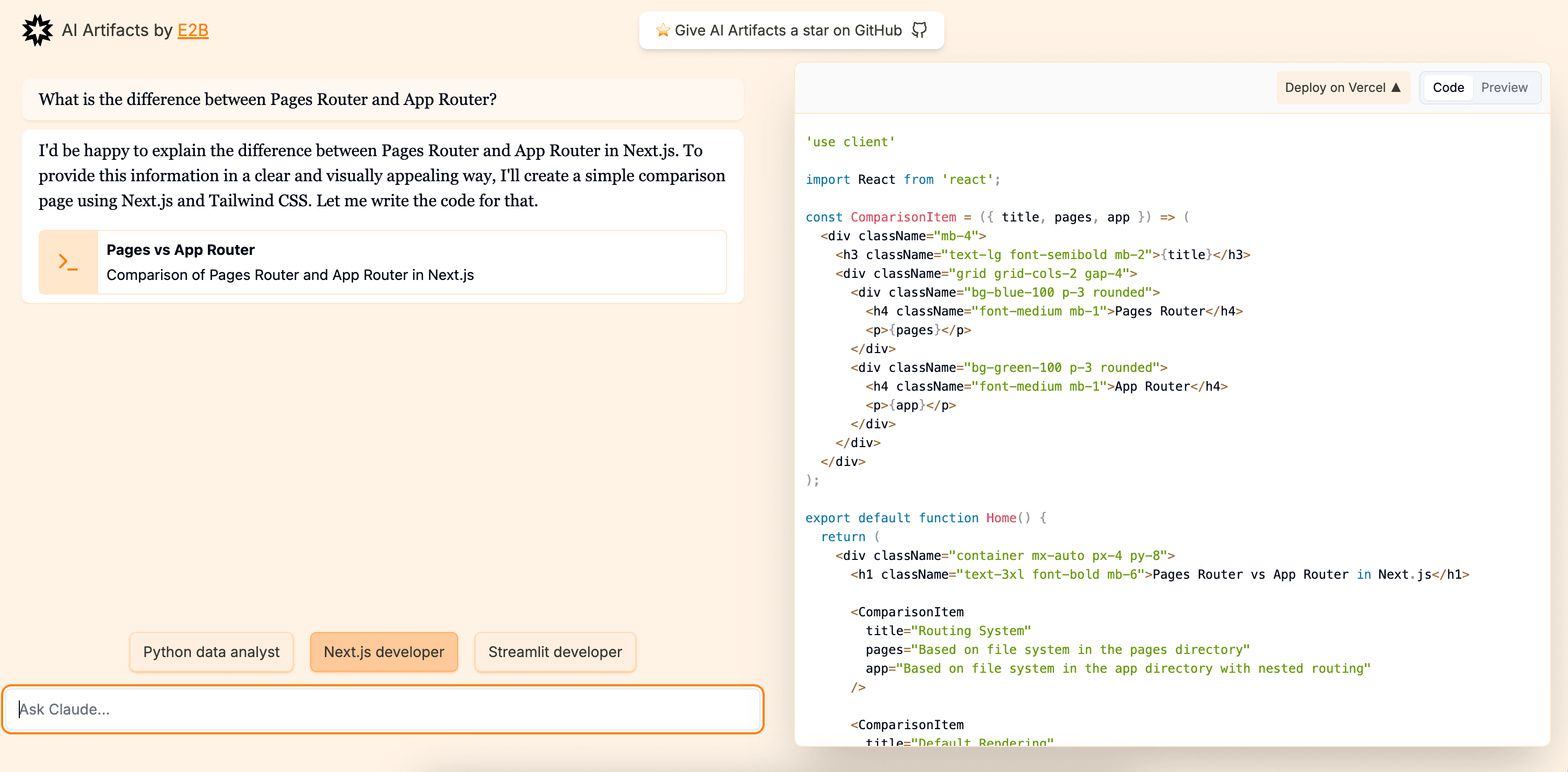 Open Source AI Artifacts and Code Execution thumbnail