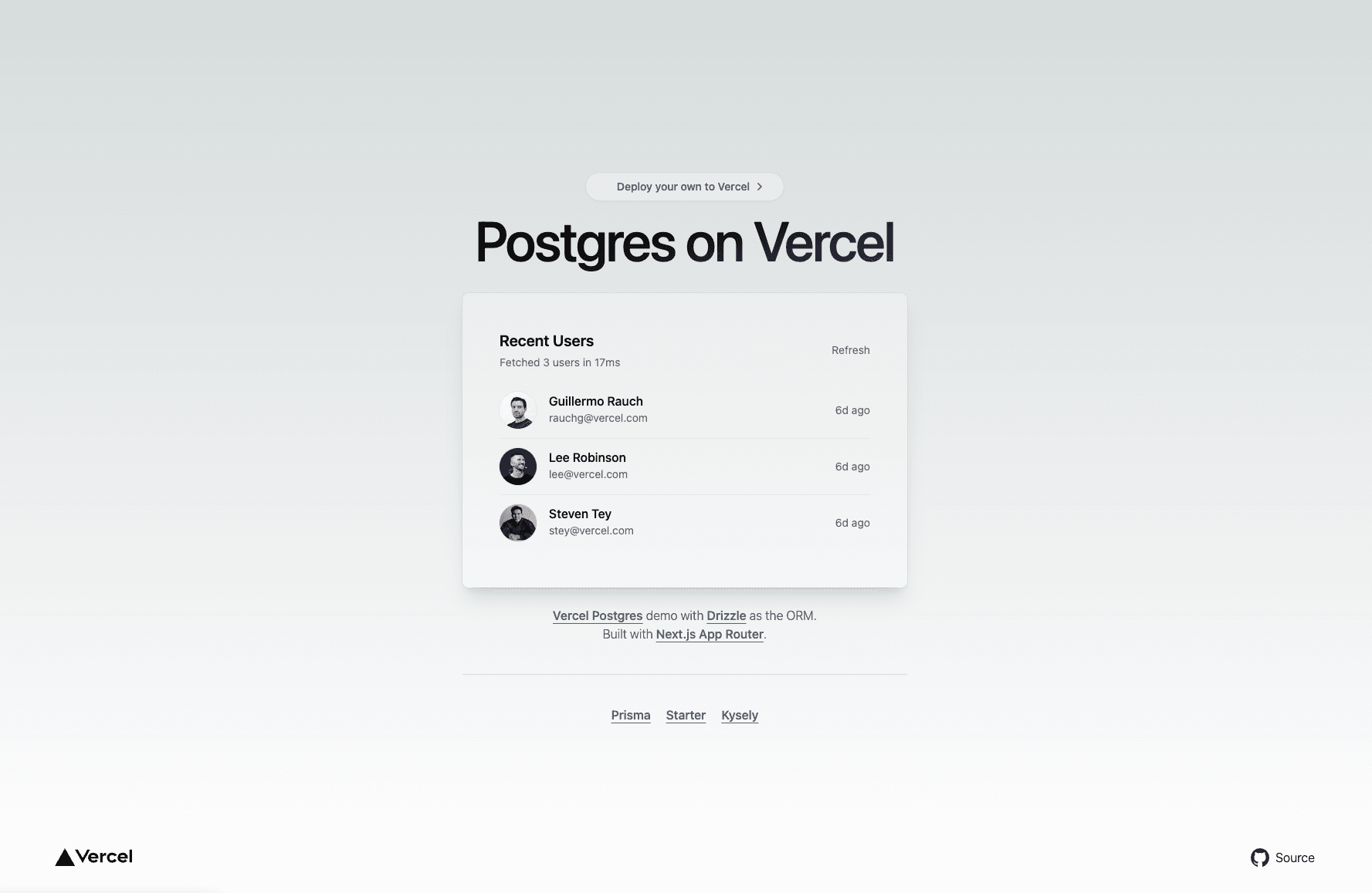 Postgres + Drizzle Next.js Starter thumbnail