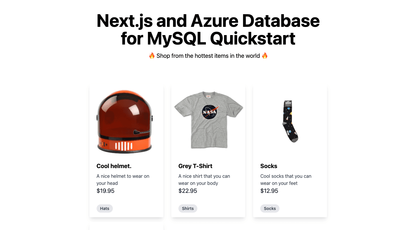 Next.js Prisma Azure MySQL Starter thumbnail